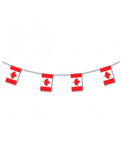 Guirlande drapeaux Canada en plastique ultra résistant