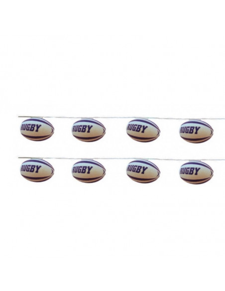 guirlande fanions ballon de rugby en papier