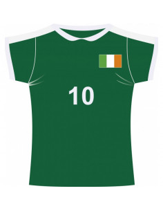 Décoration maillot Irlande en carton : Fabrication Française