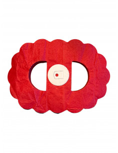 Guirlande rouge en papier ignifugé zinnia : fabrication Française