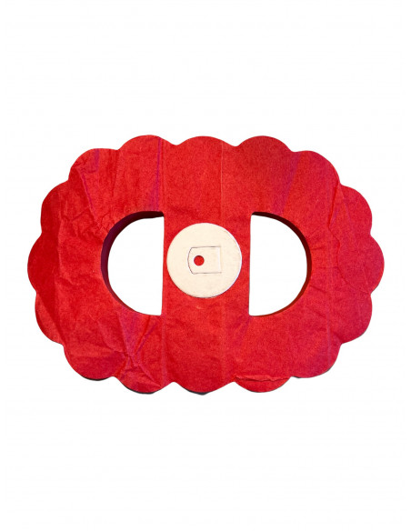 Guirlande rouge en papier ignifugé zinnia