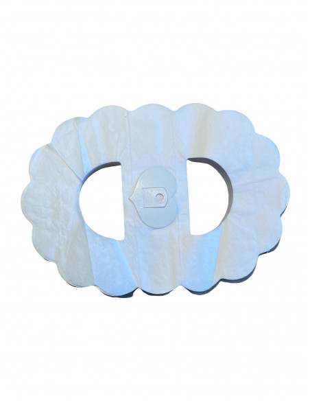 Guirlande blanche en papier ignifugé zinnia