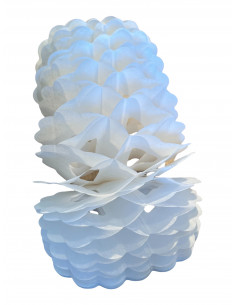 Guirlande blanche en papier ignifugé zinnia 2