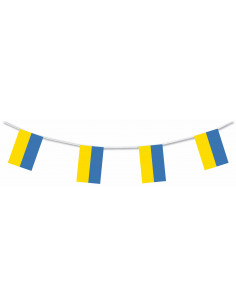 Guirlande drapeau ukraine en plastique