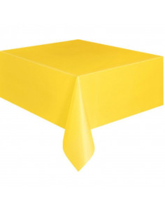 Nappe jetable jaune rectangulaire en plastique