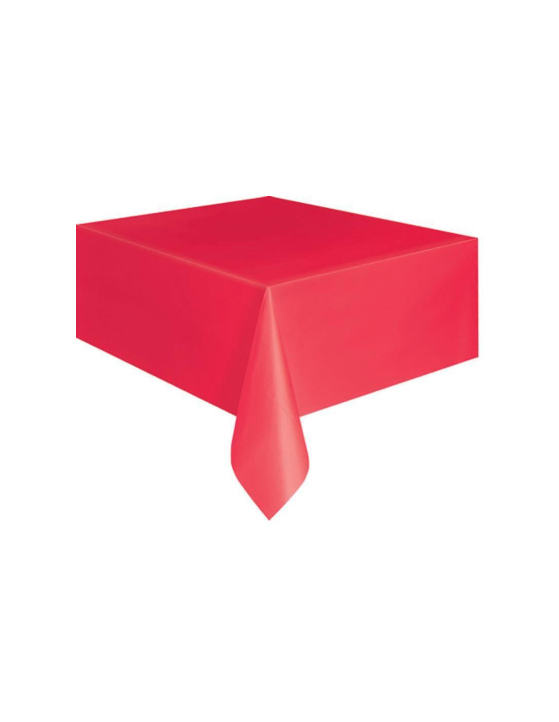 Lot De 4 Nappes Jetables Rouges 137x274 Cm - Imperméable En Plastique, Pour Fêtes Et Grillades