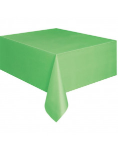 Nappe jetable verte rectangulaire en matière plastique