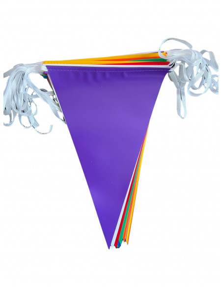 Guirlande triangle multicolore plastique résistant : Made in France