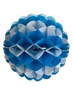 Déco boule bleu et blanche en papier ignifugé : Fabrication Française