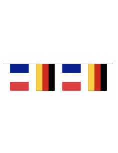 Guirlande fanions drapeaux jumelage France Allemagne pour extérieur