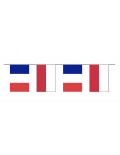 Guirlande fanions drapeaux France Pologne pour extérieur