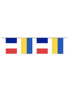 Guirlande fanions drapeaux France Ukraine pour extérieur