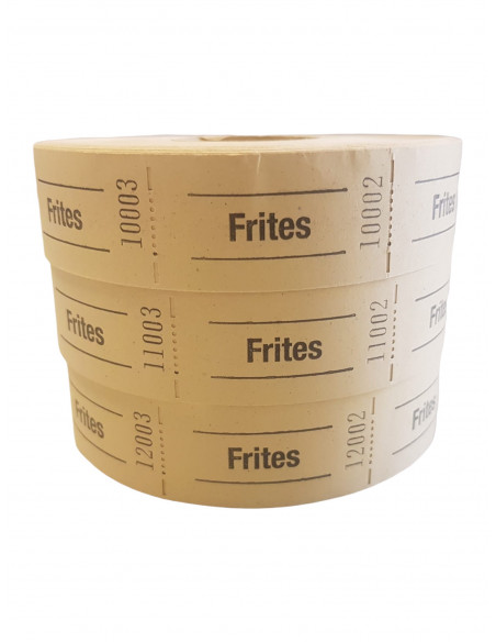rouleaux de 1000 tickets Frites
