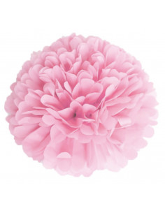 Pompom rose vintage en papier de soie pour vos décorations