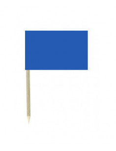 drapeaux bleu sur pic en bois
