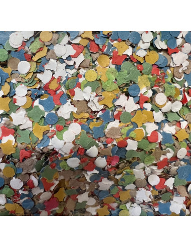 Sachet de confettis luxe multicolore 1 kg pour Carnaval Sachet de confettis luxe multicolore 1 kg pour Carnaval