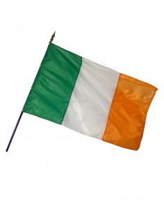 drapeau irlande sur hampe en bois
