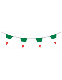 Guirlande drapeau Italie triangulaire en plastique ultra...