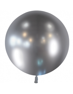 Ballon de baudruche argent brillant 60 cm latex