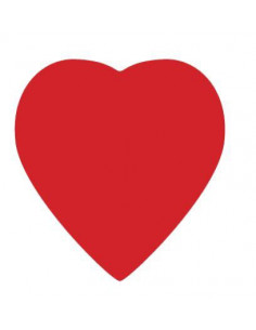 Coeur rouge en carton à suspendre 50 cm
