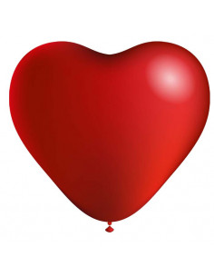 Sachet de ballons coeur rouge biodégradable