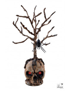 Crâne à poser branches et araignées