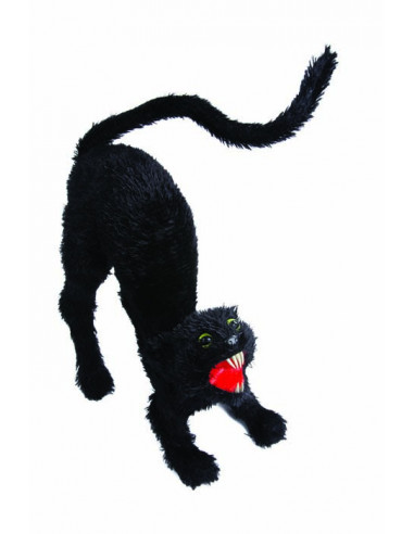 Chat noir en peluche de 60 cm pas cher