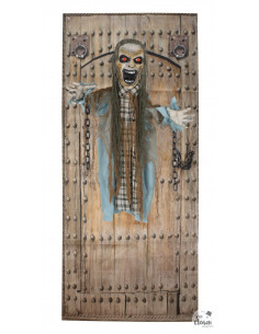 Zombie rideau porte suspendre animé