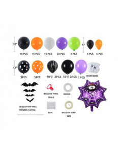 Kit 97 ballons Araignée toile 2