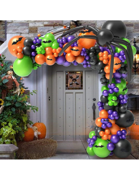 Kit 154 ballons araignées et chauve souris plus accessoires