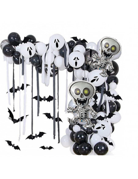 Kit 127 ballons fantômes squelettes