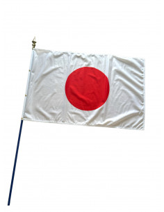 drapeau japon sur hampe en bois