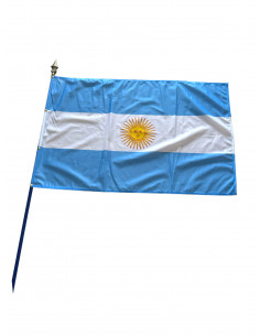 drapeau argentine sur hampe en bois