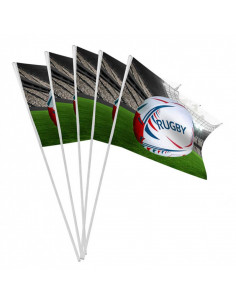 Lot de drapeaux rugby en papier