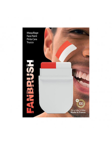 Fanbrush blanc et rouge