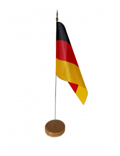drapeau de table Allemagne en tissu avec support en bois