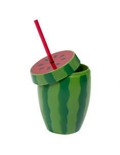 Gobelet pastèque avec paille 2