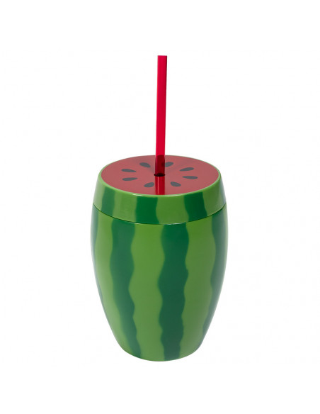 Gobelet pastèque avec paille