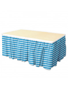 Jupe de table bavaroise bleu et blanche