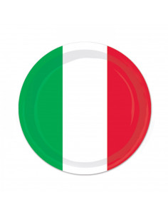 Lot de 8 assiettes Italie 18cm : thème Italie