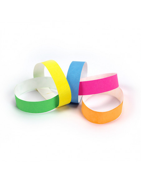 Lot de 50 bracelets identification papier indéchirable