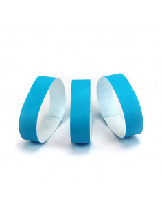 Lot de 50 bracelets bleu identification papier indéchirable