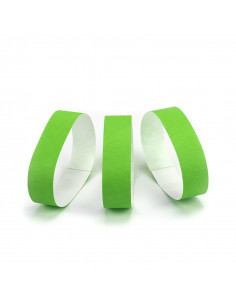 Lot de 50 bracelets vert identification papier indéchirable