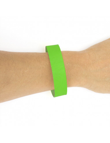 Lot de 50 bracelets vert identification papier indéchirable