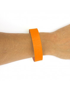Lot de 50 bracelets orange identification papier indéchirable 2