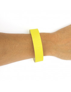Lot de 50 bracelets jaune identification papier indéchirable 2