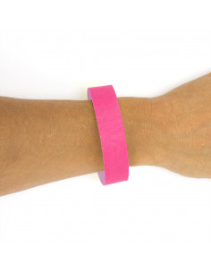 Lot de 50 bracelets rose identification papier indéchirable 2