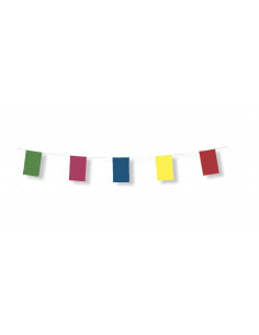 Guirlande fanions rectangle multicolore très résistant : made in France
