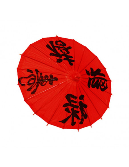 Ombrelle chinois rouge avec motifs Diam