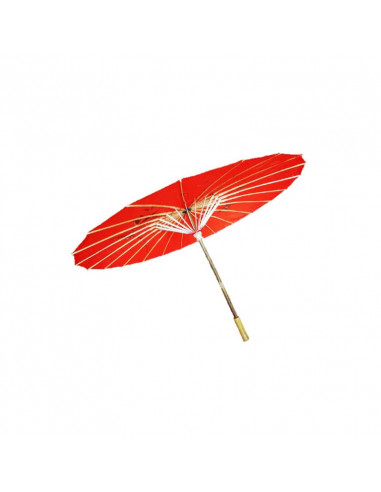 Ombrelle chinois rouge avec motifs Diam